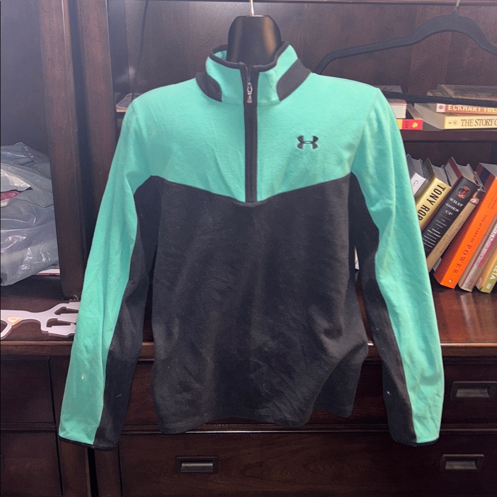 Under Armour Mint and Black Quarter-Zip